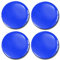 Biomar Labs® 4 x 60mm Blau Aufkleber 3D Silikon Für Radkappen Nabenkappen Radnabendeckel Rad-Aufkleber Nabendeckel A 860
