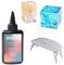 INNICON UV Resin Epoxy Glue Gel Set, 100ml Quick Curing Transparent Hard Type Natural, DIY Decoration Making Jewelry DIY for Silicone Molds Pendants Earrings Necklace Bracelets, with Mini Lamp