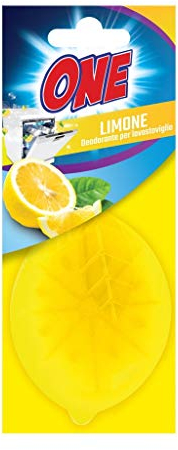 ONE - DEODORANTE LAVASTOVIGLIE al fresco profumo di limone - Neutralizza gli odori sgradevoli, che si formano all’interno della lavapiatti - 40 lavaggi - Pulizia a basso impatto ambientale
