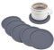 Drink Coasters Set of 6, Silicone Non-Slip Washable Cup Mats Coaster for Drinks Home and Outdoor (Grey)