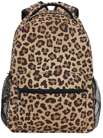 Kinder-Rucksack, Schultasche, große Kapazität, Schüler, Büchertasche, Rucksack für Jungen, Mädchen, Erwachsene, Teenager, Leopard 098, Einheitsgröße, Kinderrucksack