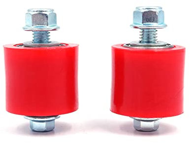 Namvo 2 pièces Moto 8mm chaîne Rouleau tendeur Guide de Roue avec Boulon adapté pour YFZ 350 Banshee Moteur Rouge