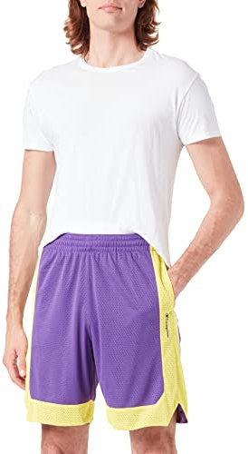 Champion Legacy Authentic Pants Soft Mesh Tape Logo Bermuda Bermuda, Uomo ,Viola, L