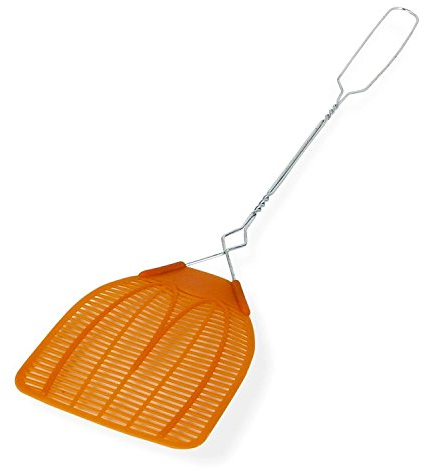 BUGKWIKZAP [Paquete de 3 matamoscas de metal trenzado resistente, matamoscas ligeros de 20 pulgadas con paleta de plástico duradera