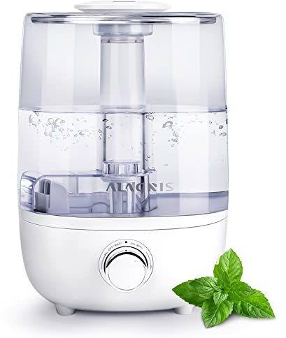 ALACRIS 4L Humidificateur d'Air Top-Fill pour Bébés, Humidificateur à Ultrasons à Brume Froide, 32dB Mode Auto Silencieux, Durée Jusqu'à 30h, Humidificateur pour Chambre Bébé, Maison et Bureau