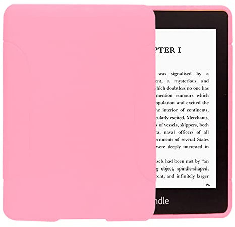 Youngme Case for All-New Kindle (11th Generation, 2022 Release) - Slim Fit TPU Gel Protective Cover Case for All-New Kindle E-Reader 6 (Pink)