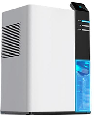 Quiet Dehumidifier Compact and Portable Mini Air Dehumidifiers Desiccant with Colorful Atmosphere Lamp for Caravans Garages (White dual core 100 ㎡)