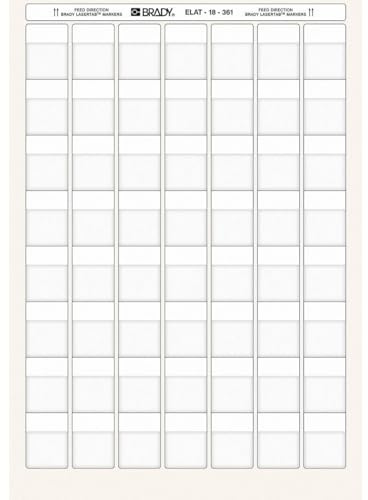 Brady LaserTab Laser Printable Labels 25.00 mm x 33.00 mm, ELAT-18-361-2.5