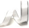 s.dekoda Satinband 25m x 25mm Weiß - Silber Weihnachtsband Schleifenband Dekoband Geschenkband [1371]