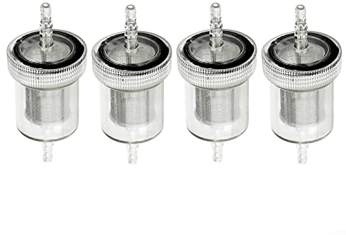 Lot de 4 filtres à carburant diesel en ligne pour chauffage de stationnement Webasto pour Eberspacher - Pour voiture, camion, bus, caravane, bateau, remorque