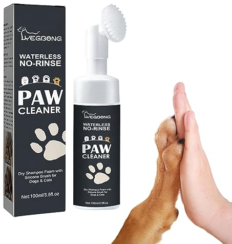 Easytech Limpiador Patas Perro, Almohadillas Perro, Cepillo con Espuma de Lavado en Seco, no Necesita Agua ni Enjuague, Elimina Suciedad y Bacterias, Ecológico, Limpia Patas Perro
