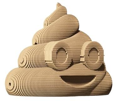 CARTONIC 3D-Puzzle-Set – Poop – 3D-Puzzle aus Karton – Der Karton verwandelt sich in eine Figur in Relief – alle Altersgruppen – 106-teiliges 3D-Puzzle