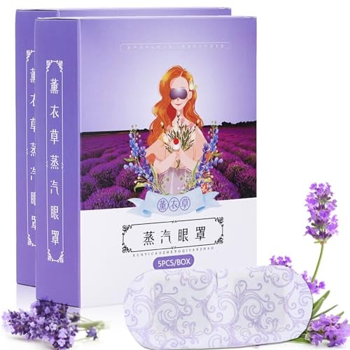 Steam Eye Mask, 10 Pack Lavender Heated Eye Mask For Dry Eyes Relief Self Heating Eye Mask For Dark Circles, Puffiness, Relax Eye Fatigue Moist Warming Eye Masks Eye Patch Great Gifts For Men Women