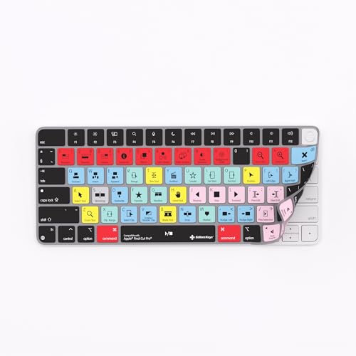 Editors Keys Tastaturabdeckung für Final Cut Pro – kompatibel mit Apple Magic Keyboard (nicht numerisch) mit/ohne TouchID – verbesserte Videobearbeitung