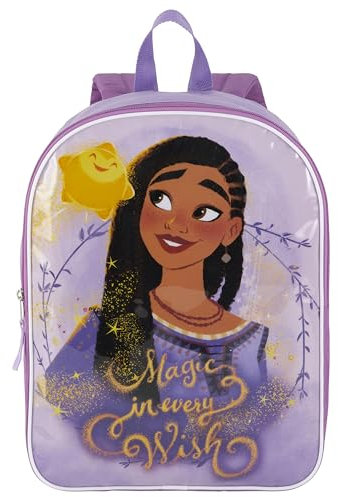 Disney Rucksack für Kinder, 38,1 cm, tolle Büchertasche für Mädchen, gepolsterte Gurte und großes Reißverschlussfach, Schulbedarf, Wish Pink, 15 Inch