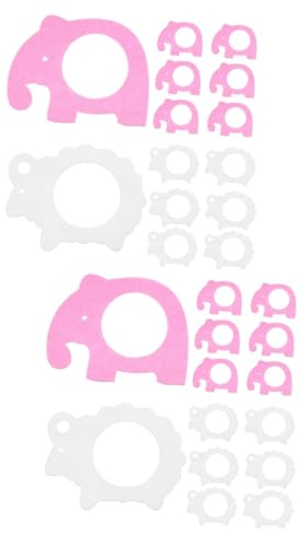PRETYZOOM 32 STK Serviettenringe aus Filz Tischdekoration Esstisch Serviettenring esstisch Ring Tier Serviettenhalter dekorative Serviettenringe Serviettenringhalter Hochzeit Lamm Küken