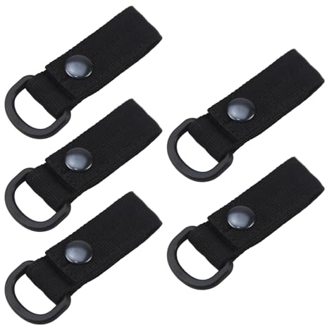 Amsixo 5 Stück Gurtband Befestigungsgurt mit D-Ringen für Rucksack Karabiner Nylon Gurt Schlüsselhalter mit D-Ringen Gurtband Gurtband Befestigung