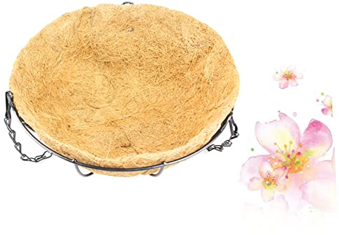 INOOMP 1Stk Blumenkorb aus Rattan zum Aufhängen gärfass gärtopf Liner Blumenkorb hängende Töpfe für Pflanzen im Innenbereich Ecke blumenbank für draußen hängender Blumentopf grüner Dill