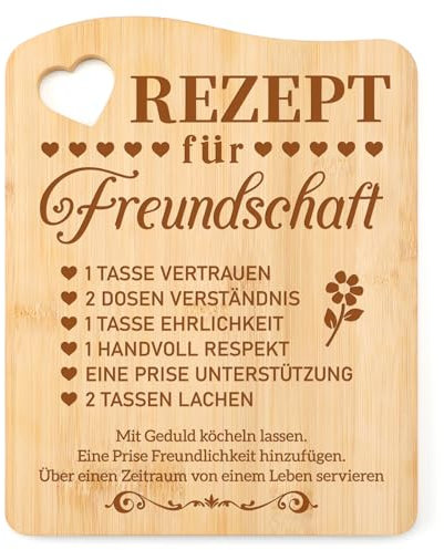 PRSTENLY Geschenk Freundin Geburtstag，Weihnachtsgeschenke Freundschaft Geschenke beste Freundin Geschenke, Geschenke für Frauen Männer Bambus Schneidebretter, Ruhestand Freundin Geburtstag