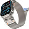 WINGLE Correa para Apple Watch Ultra 2 Band Ultra Band de 49 mm, 45 mm, 44 mm, 42 mm, para hombres, Series 9, 8, 7, SE, 6, 5, 4, 3, malla milanesa magnética, conector de metal de acero inoxidable,