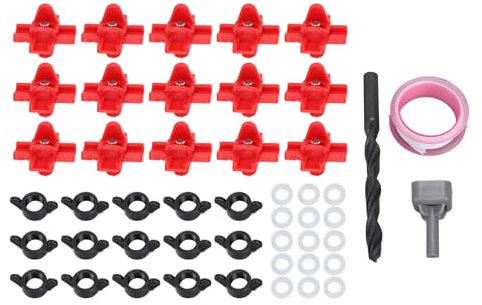 15 Sets Geflügel-Nippeltränke, Hühnertränke-Nippel-Set, Einfache Gewindelose Installation mit Edelstahl 304 für Küken, Wachteln, Hühner