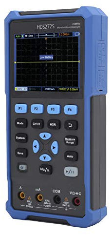 Oscilloscope et Multimètre Portatif HDS272S 2 en 1 – Équipement de Test Numérique Portable avec Bande Passante de 100 MHz, connectivité USB et Batterie Rechargeable