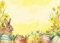 Tischset Ostern | Tischsetblock, abreißbar, 50 Blatt | Einweg-Tischunterlage aus Papier | Tischset DIN A3 (42 x 30 cm) eckig | hochwertige Bedruckte Tischsets | Naturpapier