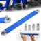 enjoydeal Professional Impact Ready Offset Extension Wrench, Tight Reach Extension Wrench Set with 4 Drive Adapters Extension Bar Handle