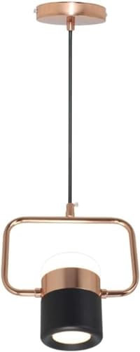 Lustre à cadre en or Rose, 1 lampe, suspension moderne Simple, éclairage de plafond LED