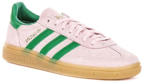 adidas Women Handball Spezial Sneakers (Suede Low Top Gum Sole Trainers), Pink, 6 UK