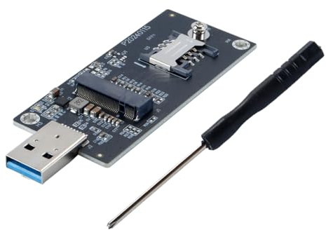 Hoite Tarjeta adaptadora NGFF M.2 Key-B a USB 3.0 (con ranura SIM para módulos de módem inalámbrico LTE 3G/4G/5G)