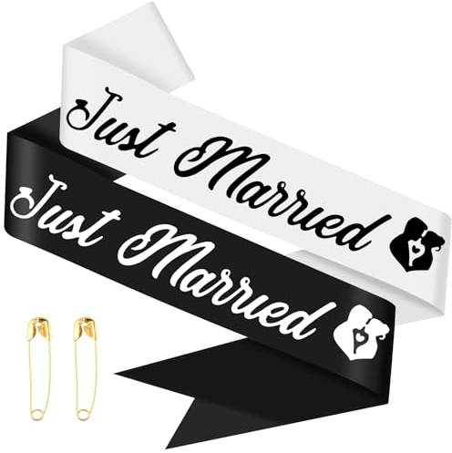 ​​2 Stück Schärpe Braut Bräutigam, Schärpe & Groom to Be Schärpe, JGA Accessoires Frauen Männer, Hochzeitsgeschenk, Junggesellenabschied Deko, Hen Party, Bachelorette Zubehör für Brautpaar​​