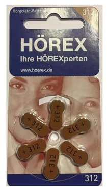Hörex Classic Hörgeräte Batterien 312er 15 Blister (90 Batterien)