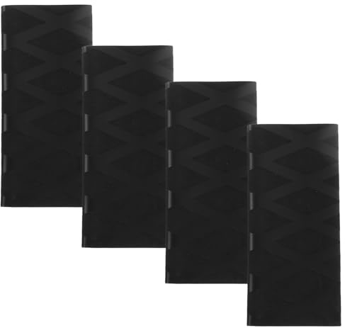 BESTOMZ Lot de 4 Manchons de Grip Thermorétractables Noirs pour Raquette de Tennis de Table, Absorbants la Transpiration, Amovibles, 10 X 5 X 1 Mm, Accessoire Sportif pour Jeu en