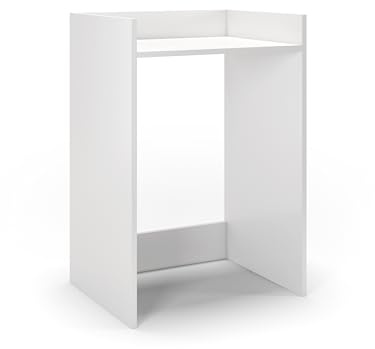 regalik Waschmaschinenschrank 90 x 65 x 54 cm, Weiß, platzsparend | Platzsparende Lösung für Bad und Waschraum, pflegeleichte Oberfläche, zusätzlicher Stauraum und geordnete Ablage
