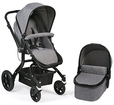 CHIC 4 BABY 173 32 Kombi-Kinderwagen Tano, Jeans, grau