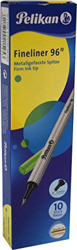 Pelikan 943209 Fineliner 96® Hellgrün, 10 Stück in Schachtel