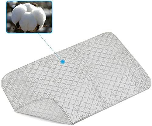 YUPPIE TONE Bügelmatte für Tisch Silber Faltbare tragbare XXL,60 * 55 cm