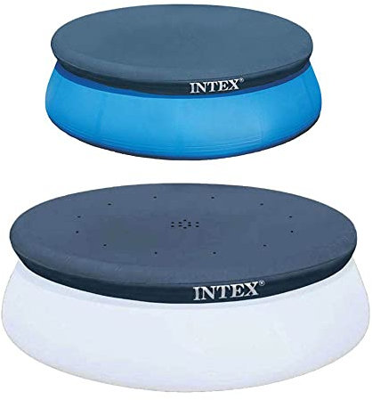 Intex 10' Easy Set Above Ground Swimming Pool Vinyl Round Cover Tarp + 8' Cover