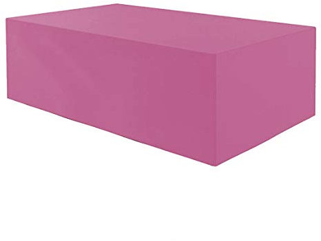 Planesium Housse pour Table de Jardin, Housse de Protection Bâche Imperméable pour Meubles Jardin et Hivernage Mobilier Salon de Jardin 575g/m 160cm x 140cm x 100cm Rose