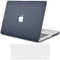 TECOOL Hülle Kompatibel mit Alten MacBook Pro 13 Zoll Retina 2015 2014 2013 2012 (A1502 A1425), Ultradünne Schutzhülle Hartschale Case mit Tastaturschutz (EU Layout), Grau-Schwarz