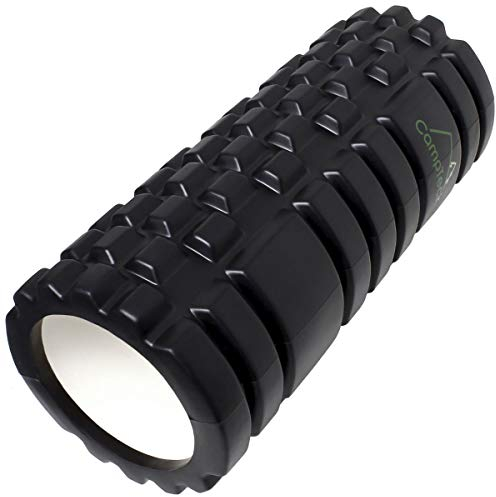 CampTeck U6991 - Rouleau Massage Rouleau Musculaire, Foam Roller Mousse EVA Rouleau Sport - Longueur 33 cm - Pour coureurs, cyclistes, footballeurs, athlètes, gymnase et plus - Noir