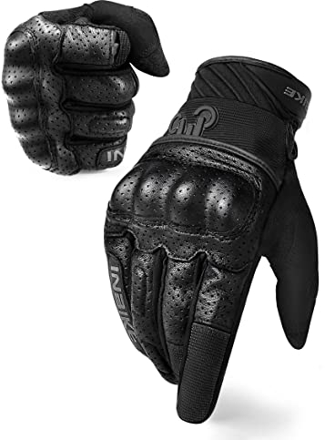 INBIKE Guantes con La Función De Pantalla Táctil para Moto, Guantes Moto Verano Transpirable para Hombre(IM801-Black,M)