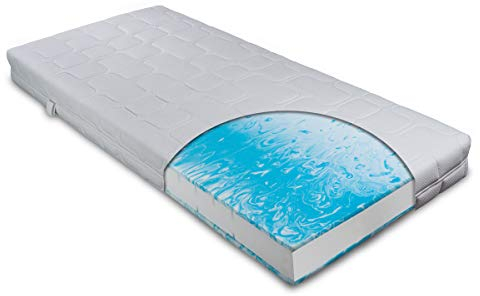 BeCo Matratze 140x200 cm Duo Gel Comfort Härtegrad H2 medium/Gel-Schaummatratze Öko-Tex Zertifiziert/orthopädische 7 Zonen Matratze Höhe 20 cm/Matratzen produziert in Deutschland