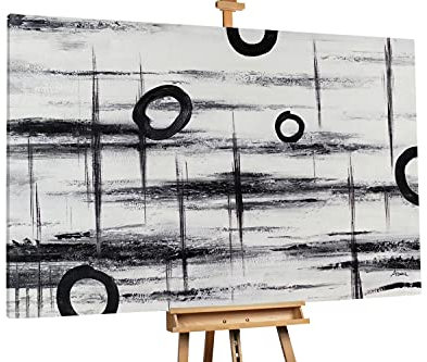 KunstLoft® XXL Gemälde 'Ewige Steppe' 180x120cm | original handgemalte Bilder | Minimal Art Grau Schwarz | Leinwand-Bild Ölgemälde einteilig groß | Modernes Kunst Ölbild
