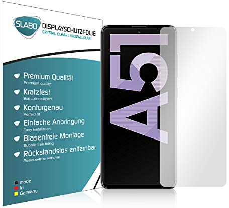 Slabo 4 x Displayschutzfolie für Samsung Galaxy A51 Displayfolie Schutzfolie Folie Zubehör Crystal Clear KLAR