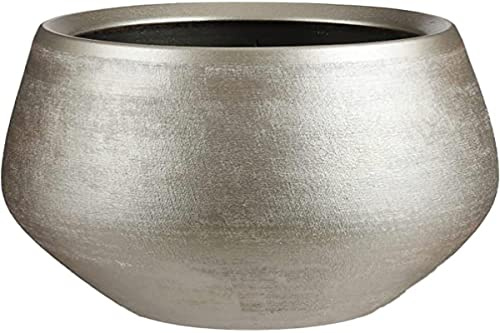 MICA Decorations Decorations Blumentopf Douro rund Gold - 28 x Ø 33 cm, 75001, One Size
