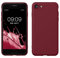 kwmobile Handyhülle für iPhone SE 2022 Hülle/iPhone SE 2020 / iPhone 8 / iPhone 7, für iPhone SE Hülle - Schutzhülle für kabelloses Laden - Case in Rhabarber Rot