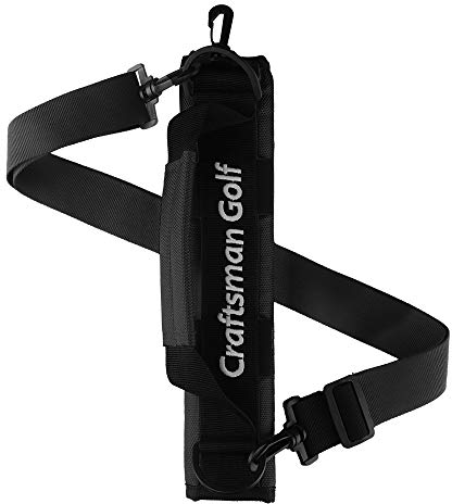 Craftsman Golf Tragbare Mini-Tragetasche, Schultertasche, ideal für Golfplatz, Schwarz (Update))
