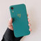 DEFBSC Case for iPhone XR, Fashion Cute Love-Heart Shape Matte Silicone Case Shockproof Soft TPU Back Cover Protective Case with Heart Pattern for iPhone XR - Green